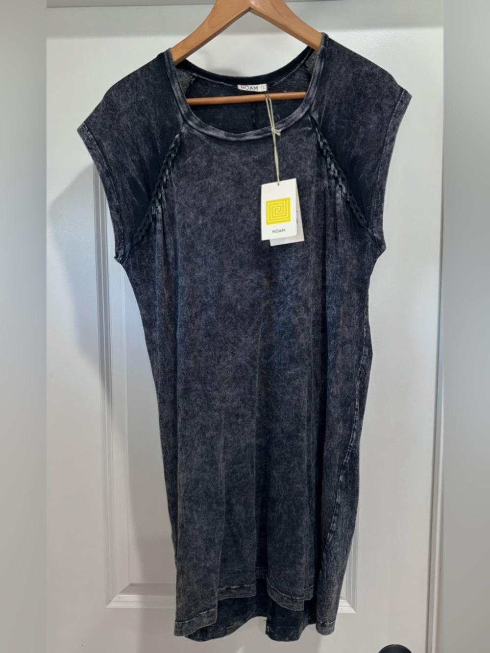 NOAM Washed Black Tunic Dress